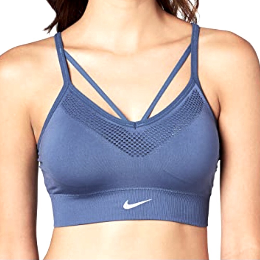 2/$15 NIKE SPORTS BRA BLUE SWOOSH STRAP LIGHT